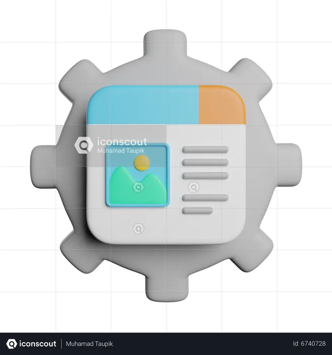 Web Management  3D Icon