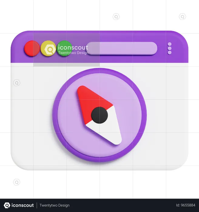 Web-Navigation  3D Icon