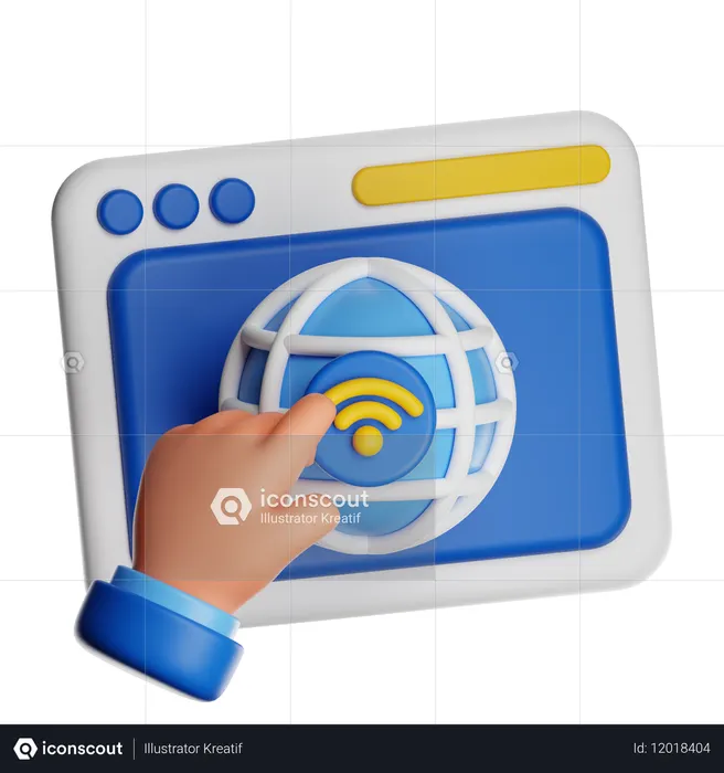 Web Navigation  3D Icon