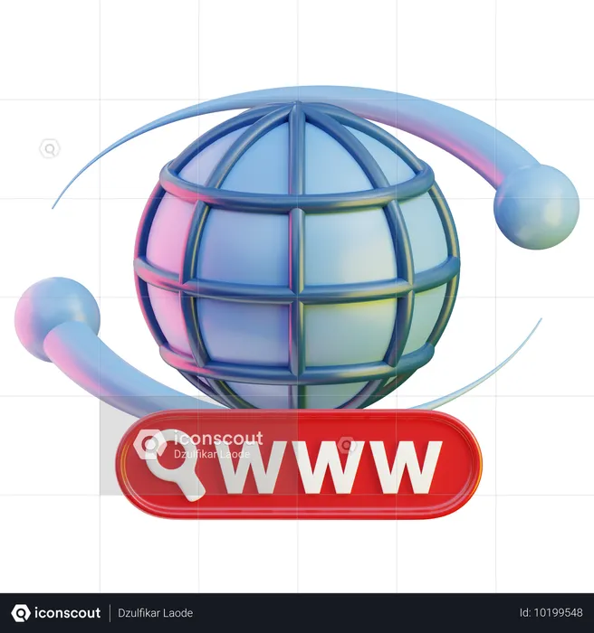 Web-Netzwerk  3D Icon