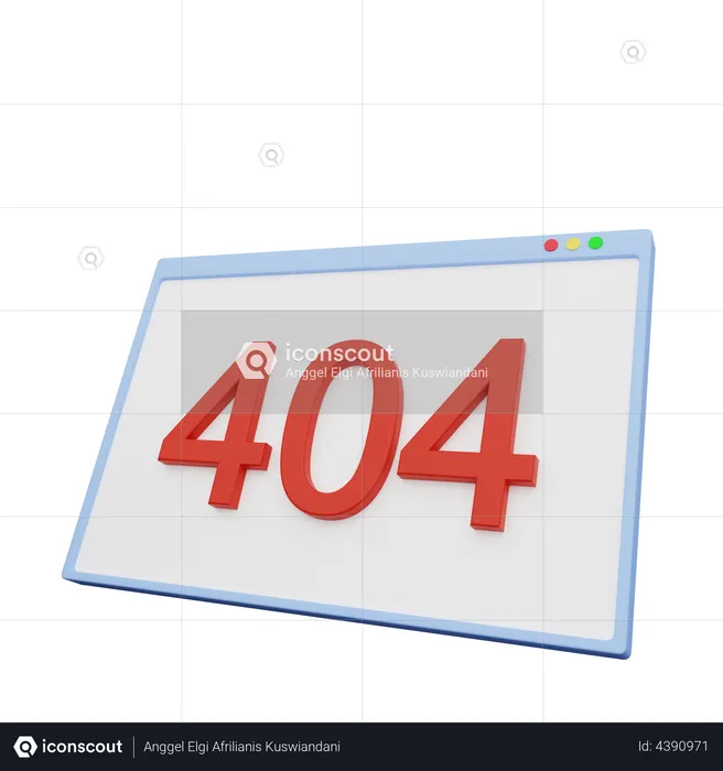 Web Page Error  3D Illustration