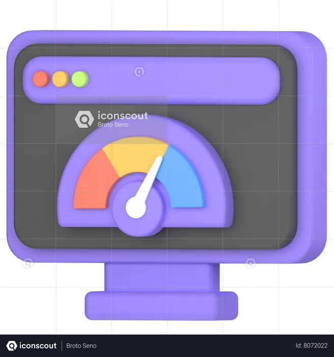 Web performance  3D Icon