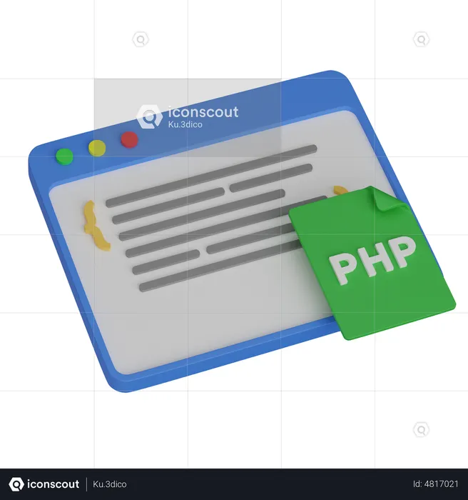 Web php  3D Icon