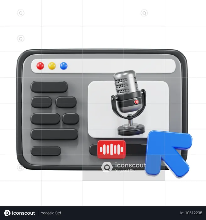 Podcast Web  3D Icon