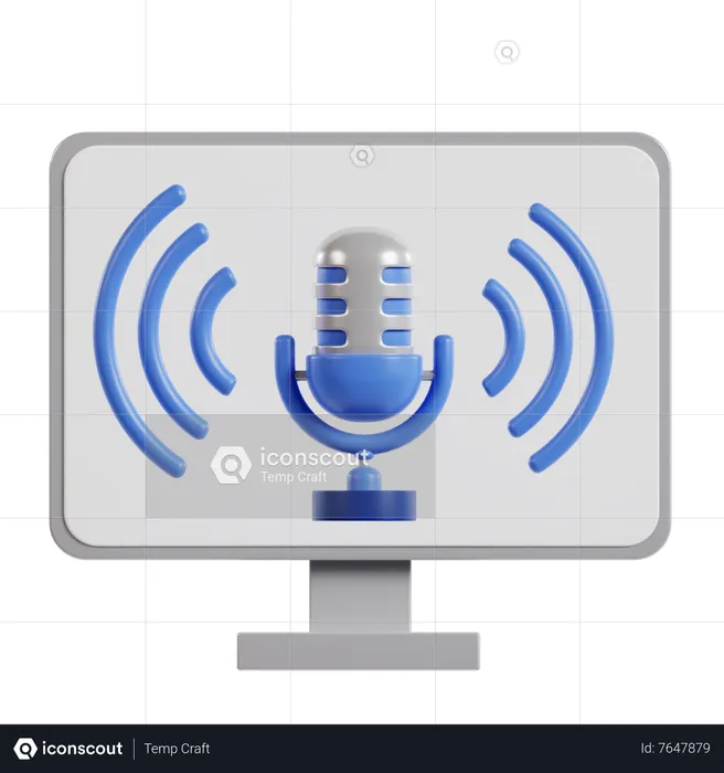 Podcast da web  3D Icon