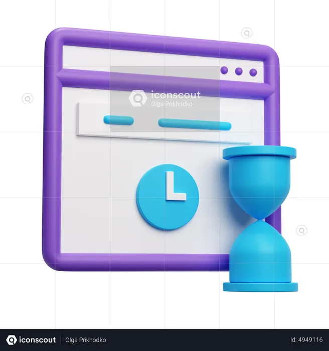 Web Processing  3D Icon