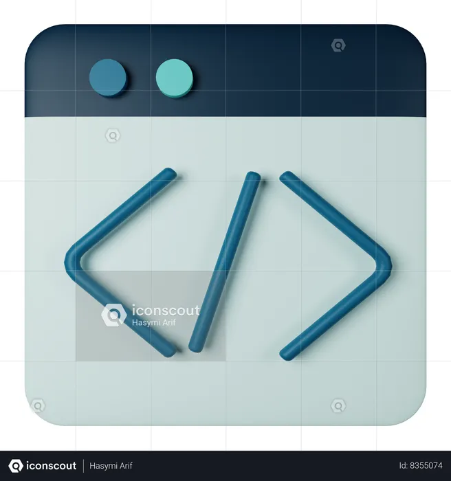 Web Programming  3D Icon