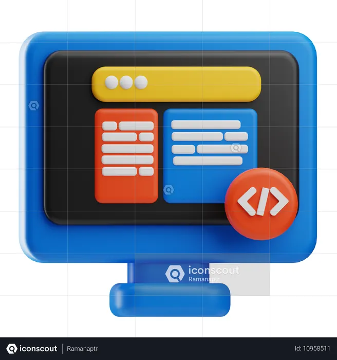 Web Programming  3D Icon