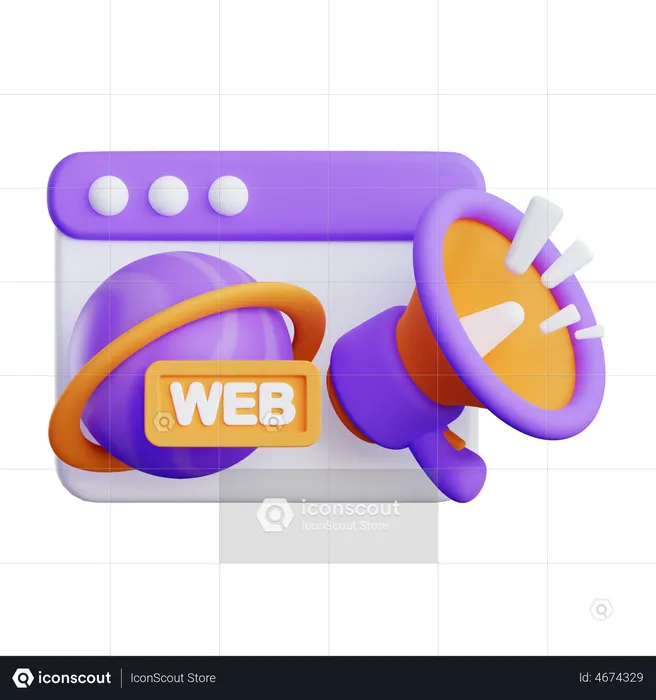 Web Promotion  3D Illustration