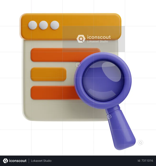 Web Search  3D Icon