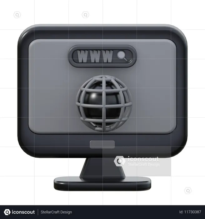 Web Search  3D Icon