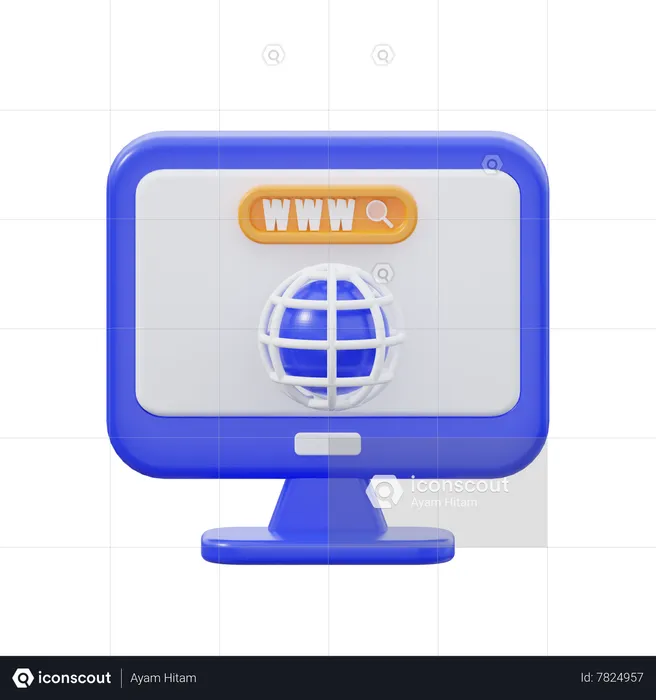 Web Search  3D Icon