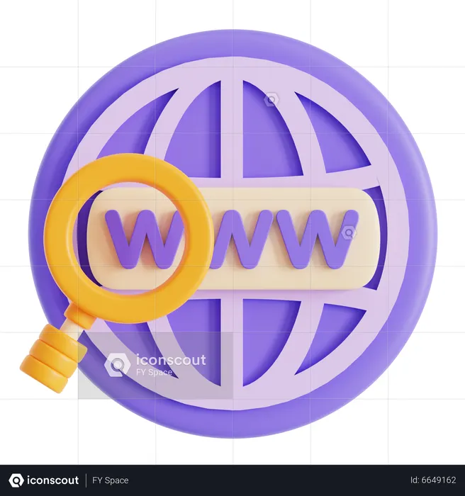 Web Searching  3D Icon