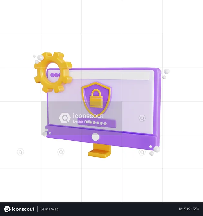 Sécurité Web  3D Icon