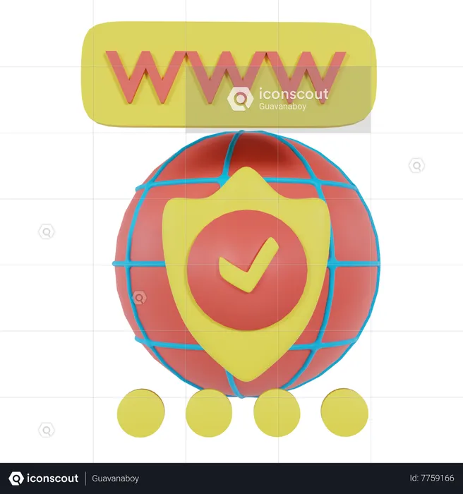 Web Security  3D Icon