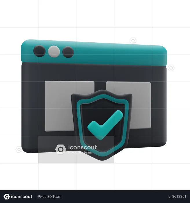 Web Security  3D Icon