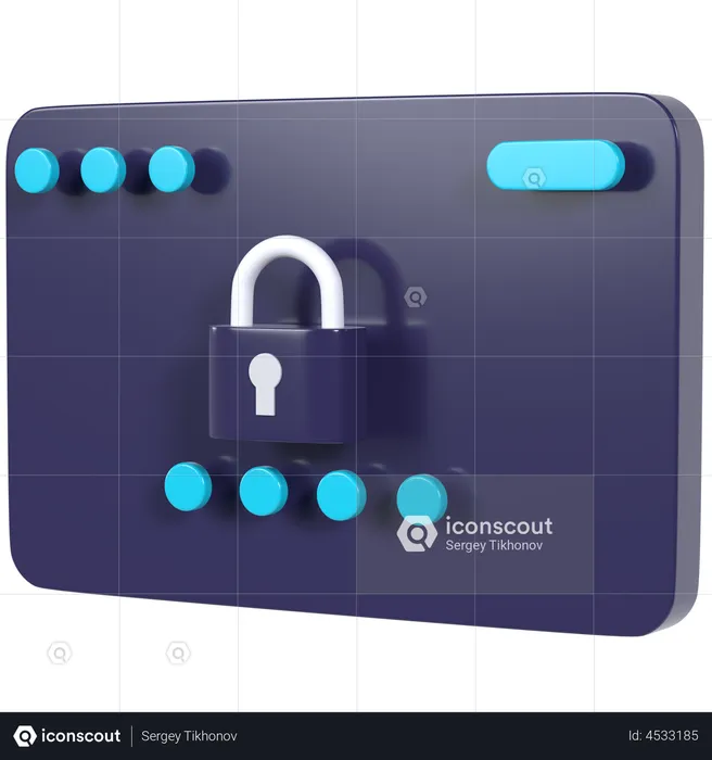 Web Security  3D Illustration