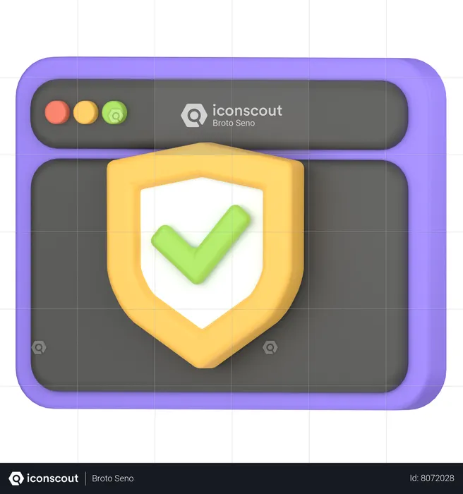 Web security  3D Icon