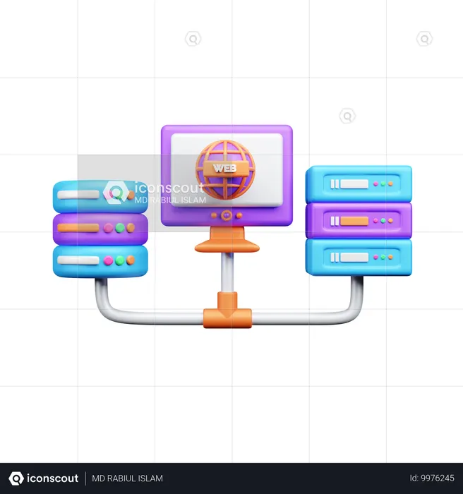 Web Server  3D Icon