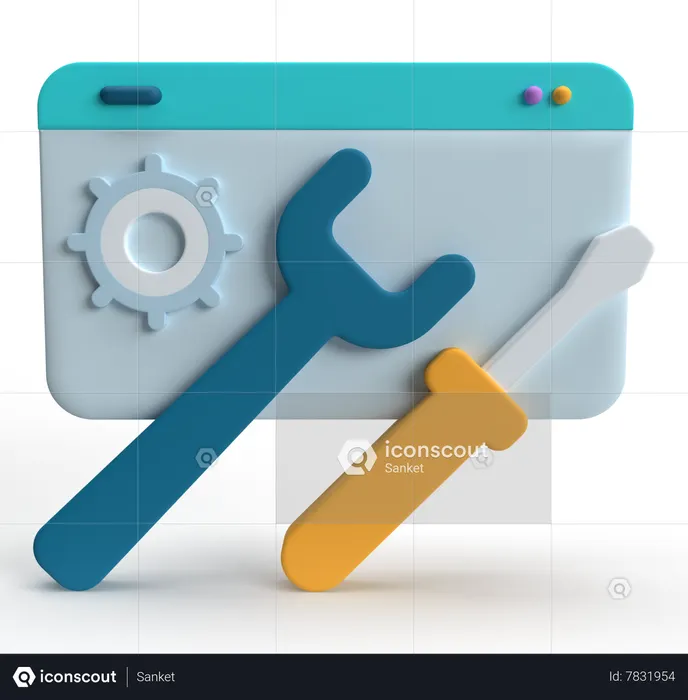 Web Setting  3D Icon