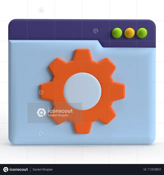 Web Setting  3D Icon
