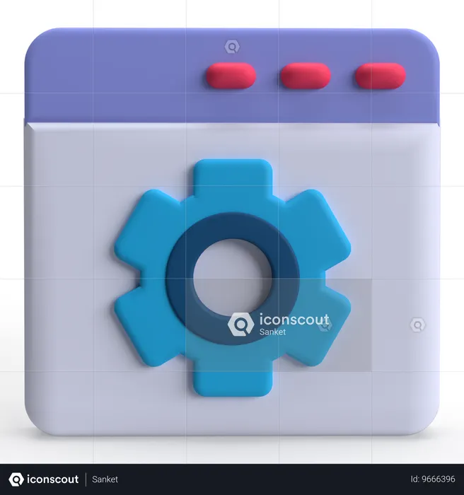 Web Setting  3D Icon