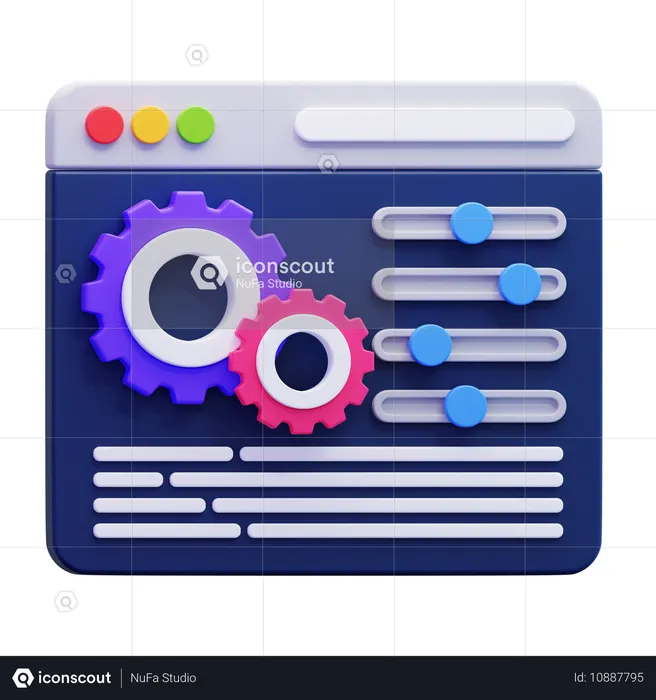 Web Setting  3D Icon