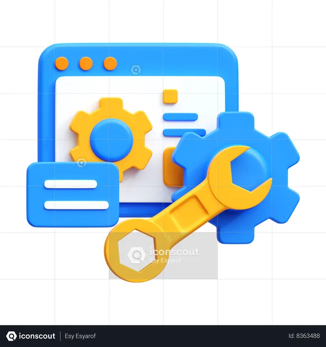 Web Setting  3D Icon