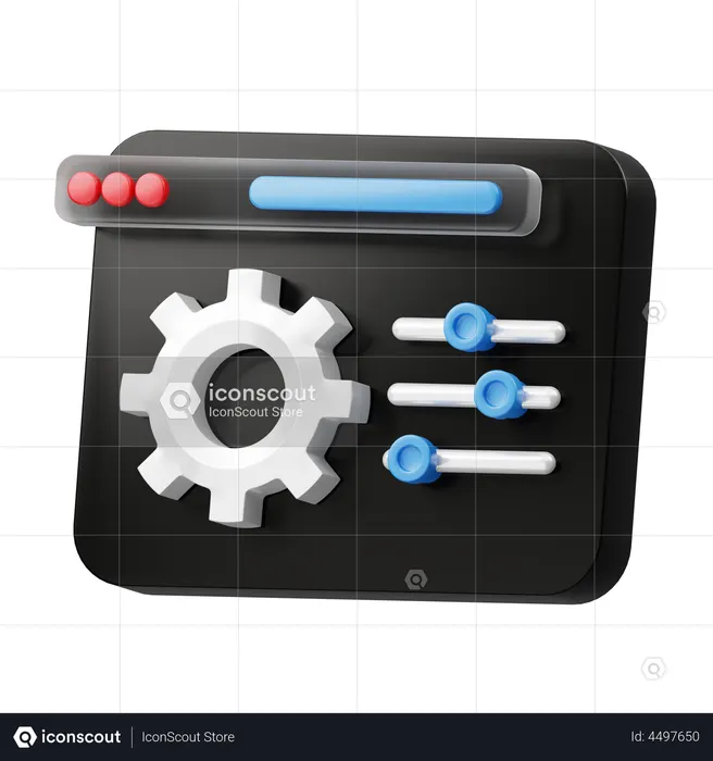 Web Setting  3D Icon