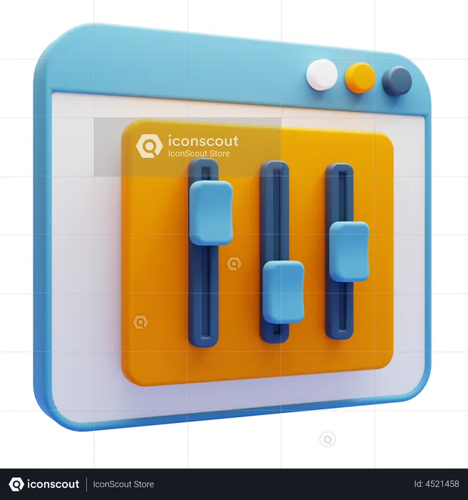 Web Setting  3D Icon