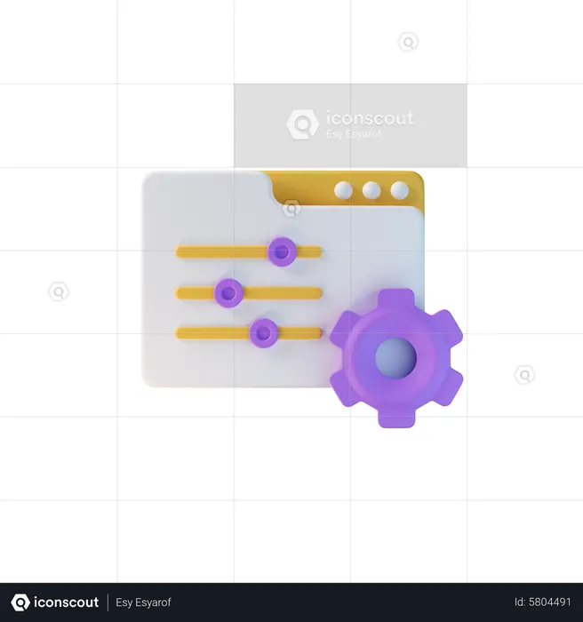 Web Setting  3D Icon
