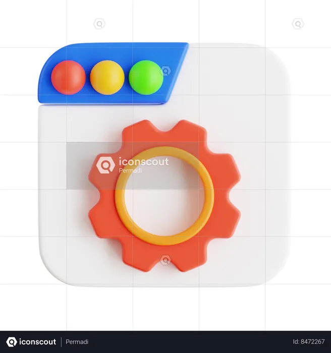 Web Settings  3D Icon