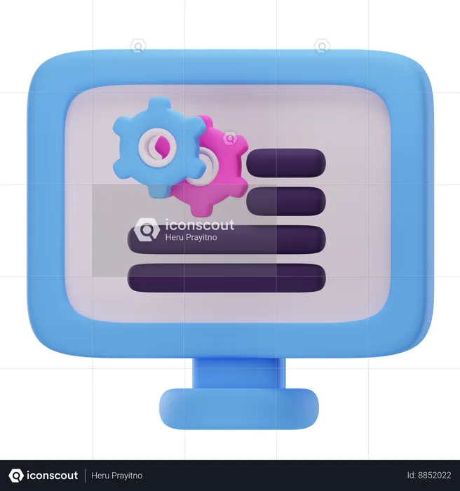 Web Settings  3D Icon