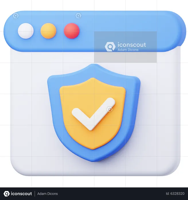 Web-Sicherheit  3D Icon