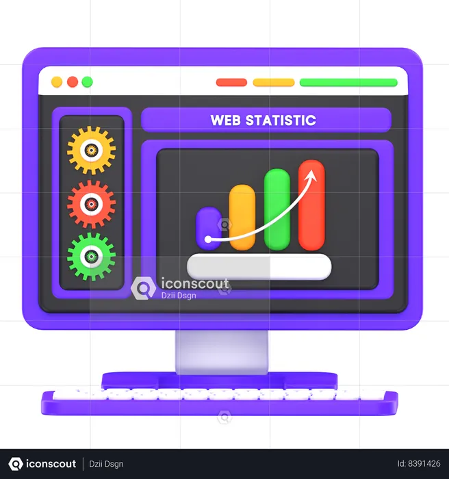 Web Statistic  3D Icon