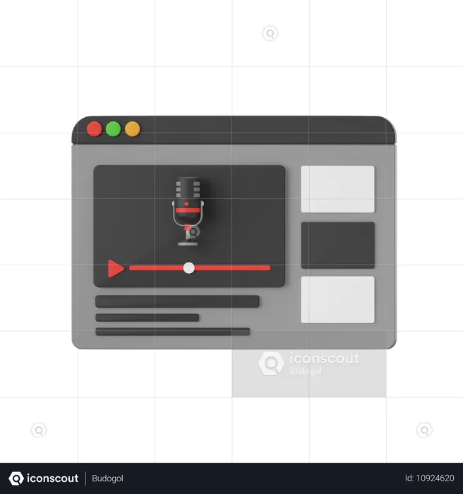 Diffusion en continu  3D Icon