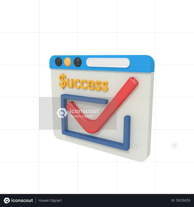 Web Success  3D Icon