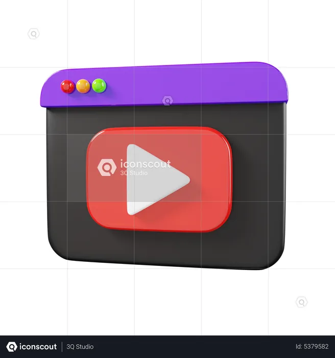 Vídeo web  3D Icon
