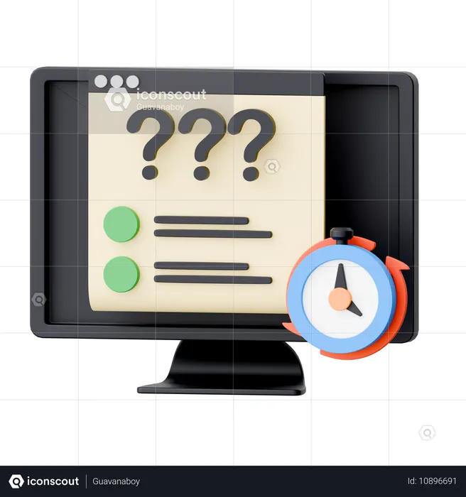 Webbasierter Test-Timer  3D Icon