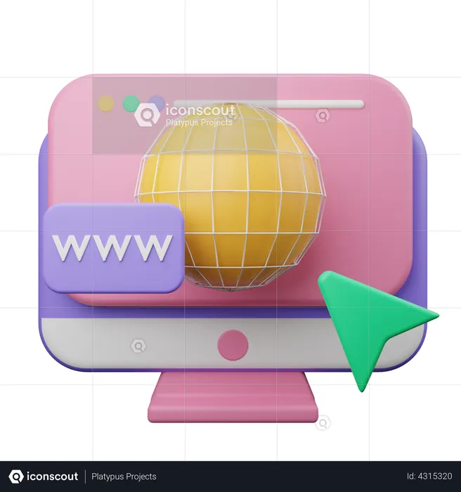 Webbrowser  3D Illustration