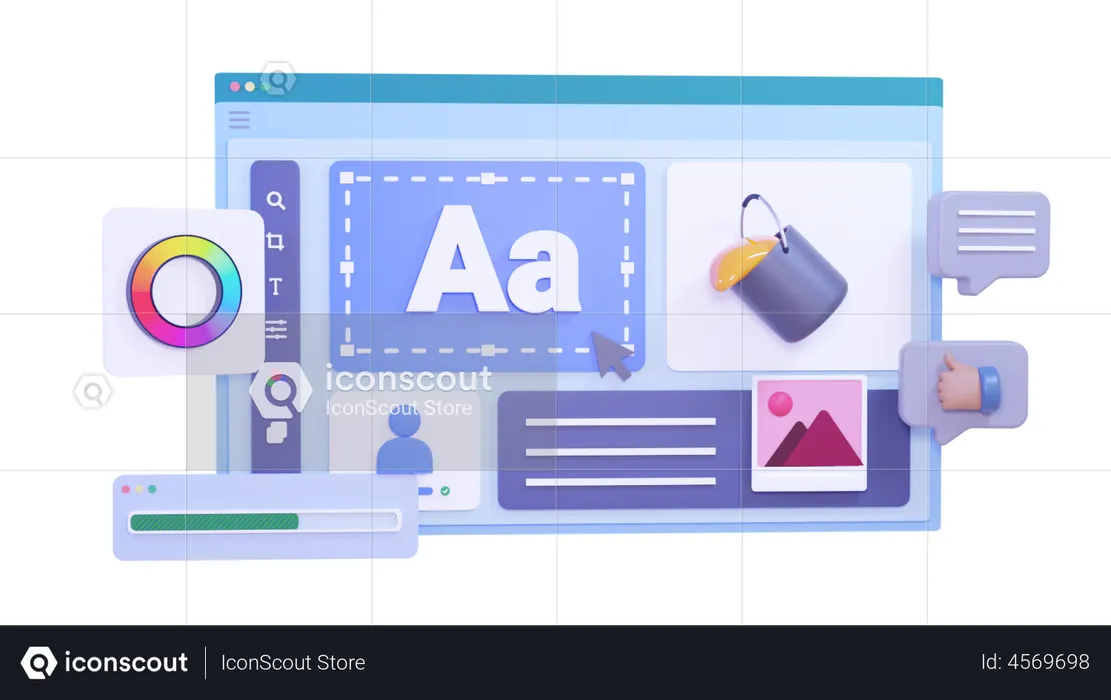 Designer de Web  3D Icon