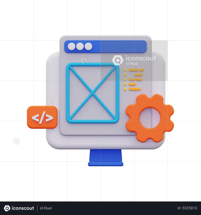 Designer de Web  3D Icon