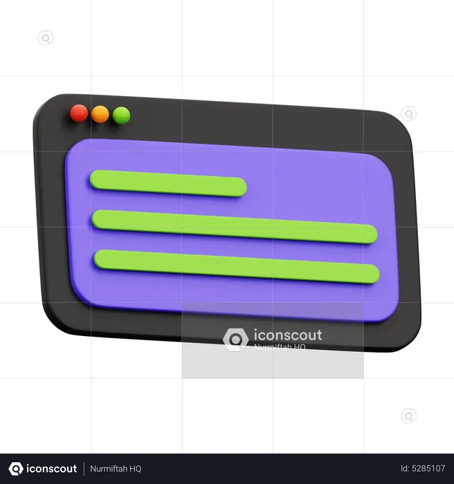 Webpage  3D Icon