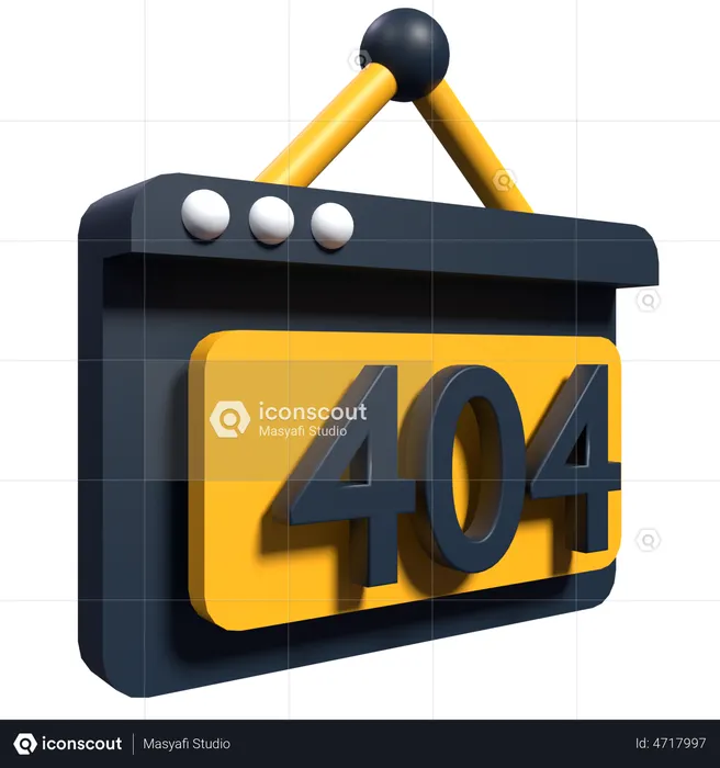 Webpage Error  3D Illustration