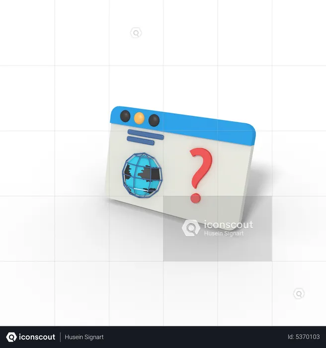 Webpage Help  3D Icon