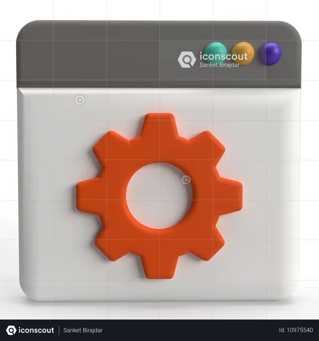Webpage Setting  3D Icon