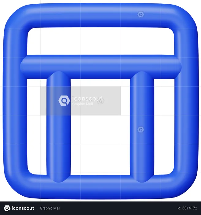 Webpage Template  3D Icon