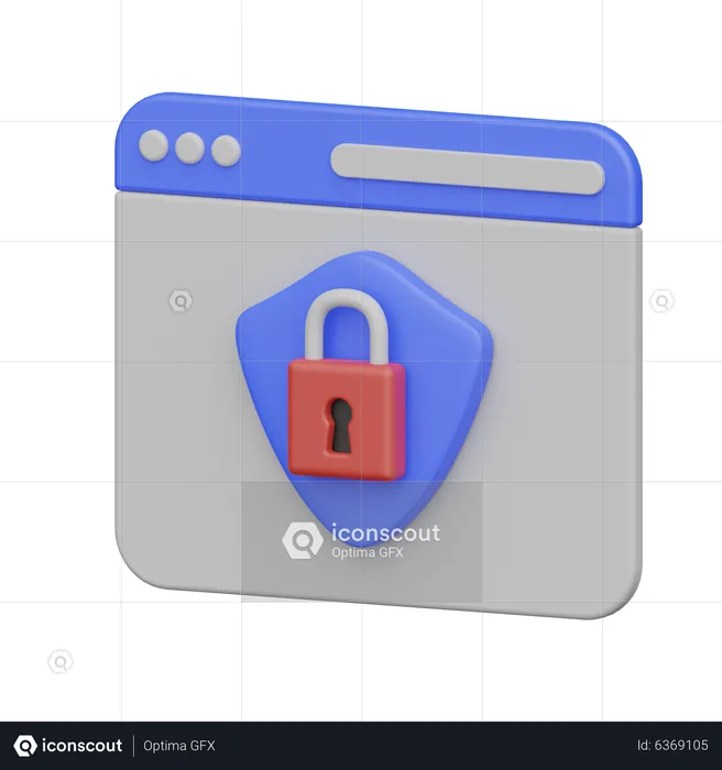 Sicherheit von Webseiten  3D Icon