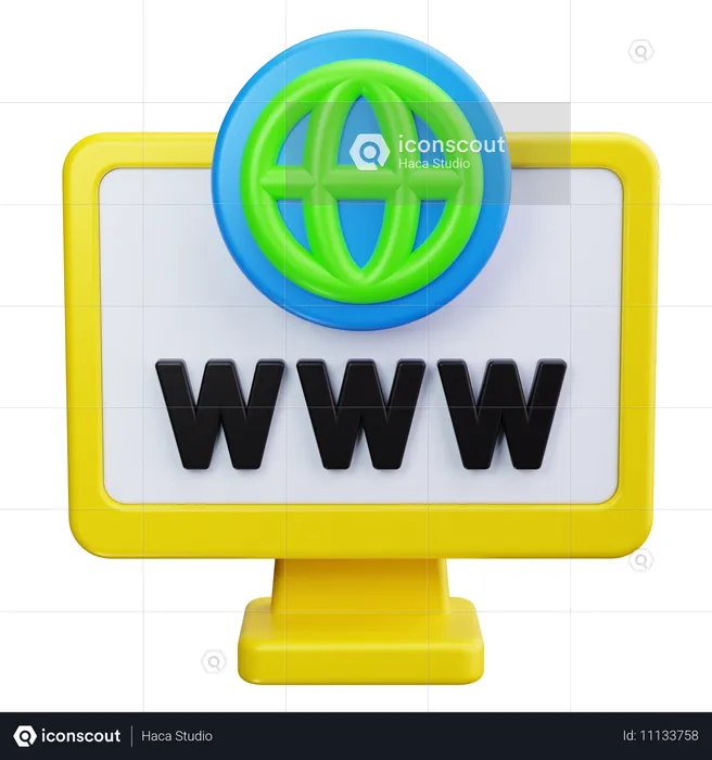 Website  3D Icon