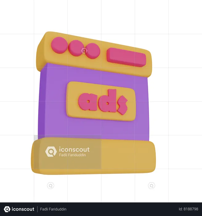 Website Ad  3D Icon